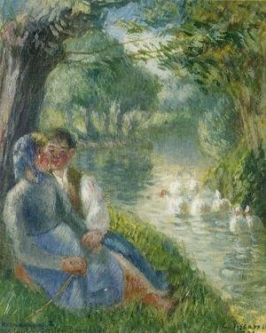 Camille Pissarro - Lovers Seated at the Foot of a Willow Tree