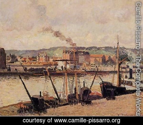 Camille Pissarro - Morning, Rouen, the Quays