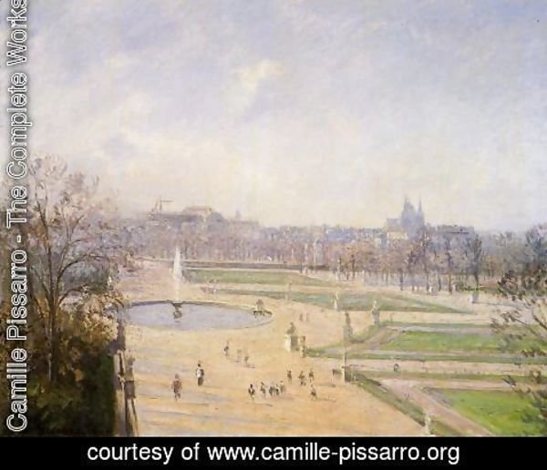 Camille Pissarro - The Bassin des Tuileries: Afternoon, Sun