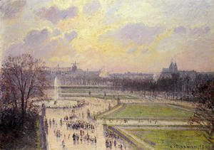 Camille Pissarro - The Bassin des Tuileries: Afternoon