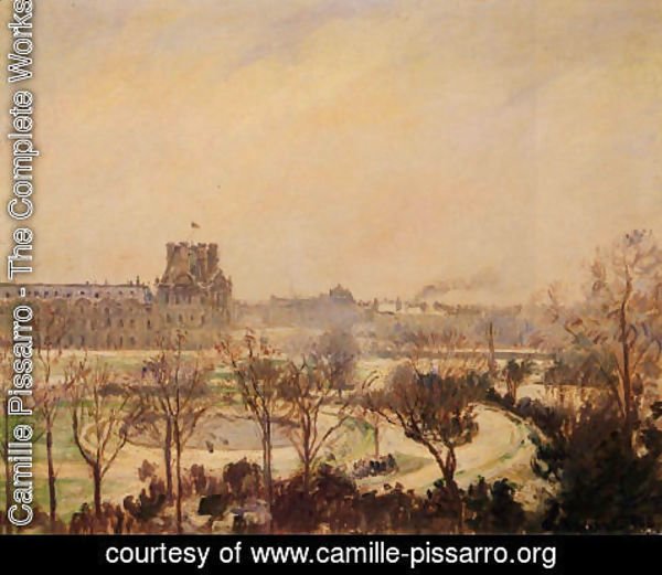 Camille Pissarro - The Tuileries Gardens: Snow Effect