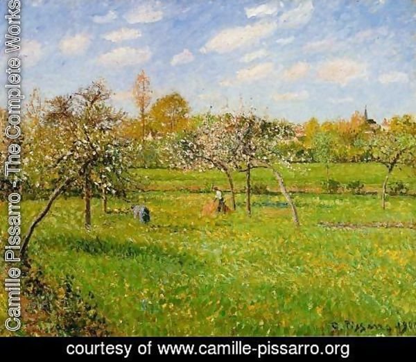 Camille Pissarro - Morning, Spring, Grey Weather, Eragny