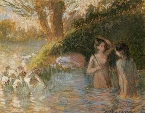 Camille Pissarro - Bathing Goose Maidens