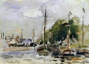Camille Pissarro - Boats at Dock