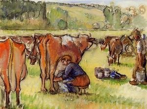 Camille Pissarro - Milking Cows