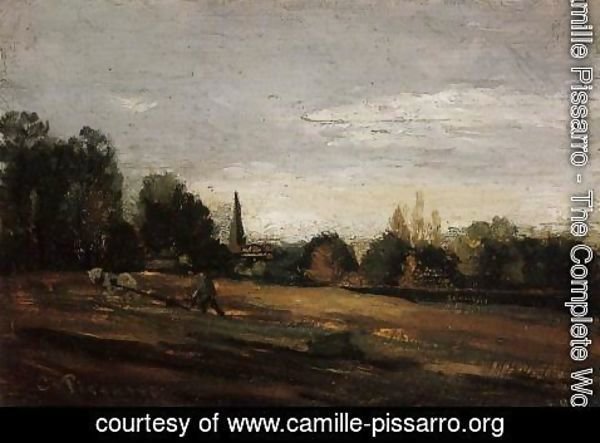 Camille Pissarro - Peasant Working in the Fields