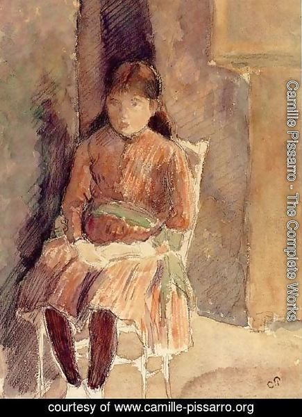 Camille Pissarro - Portrait of Jeanne, the Artist's Daughter