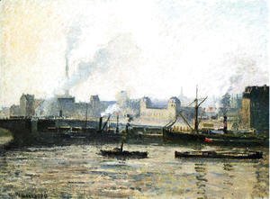 Camille Pissarro - The Saint Sever Bridge at Rouen, Fog