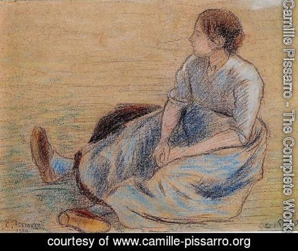 Camille Pissarro - Woman Sitting on the Floor