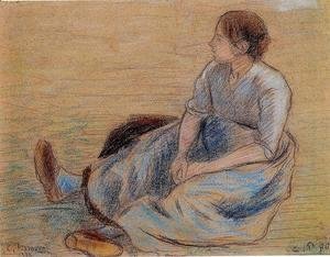 Camille Pissarro - Woman Sitting on the Floor
