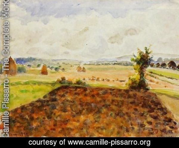 Camille Pissarro - Landscape at Eragny, Clear Weather