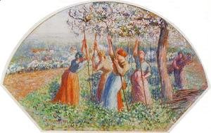 Camille Pissarro - Peasants Planting Pea Sticks