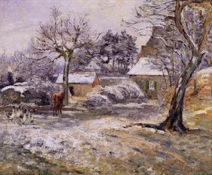 Camille Pissarro - Snow at Montfoucault