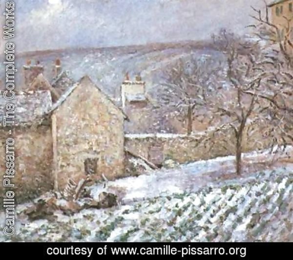 Camille Pissarro - Snow at the Hermitage, Pontoise