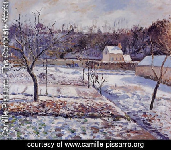 Camille Pissarro - L'Hermitage, Pontoise: Snow Effect