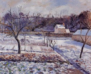 Camille Pissarro - L'Hermitage, Pontoise: Snow Effect