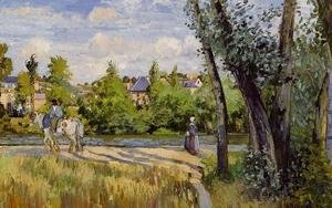 Camille Pissarro - Landscape, Bright Sunlight, Pontoise