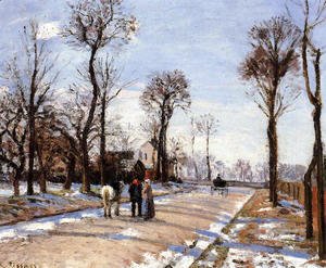 Camille Pissarro - Street: Winter Sunlight and Snow