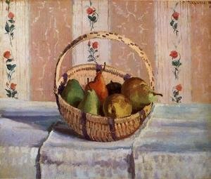 Camille Pissarro - Still Life, Apples and Pears in a Round Basket