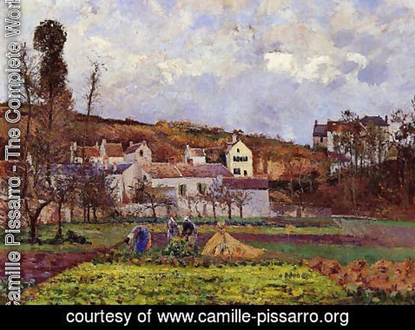 Camille Pissarro - Kitchen Gardens at l'Hermitage, Pontoise