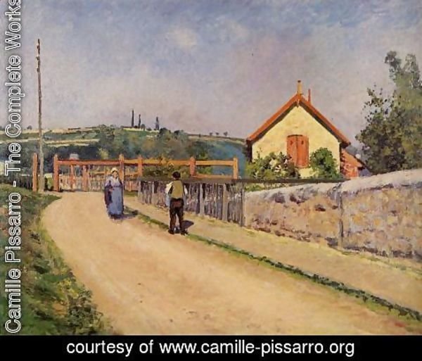 Camille Pissarro - The Railroad Crossing at Les Patis