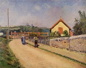 Camille Pissarro - The Railroad Crossing at Les Patis