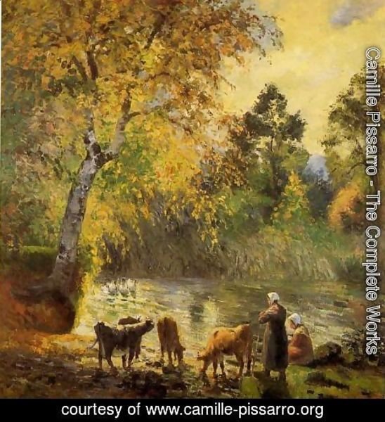 Camille Pissarro - Autumn, Montfoucault Pond