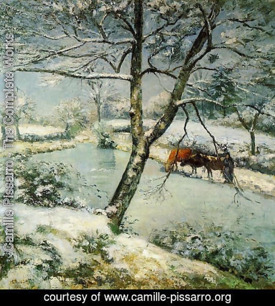 Camille Pissarro - Winter at Montfoucault