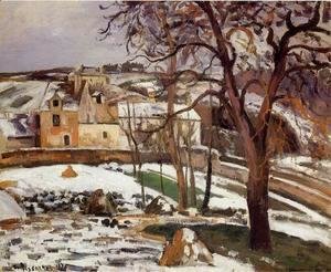 Camille Pissarro - The Effect of Snow at l'Hermitage, Pontoise
