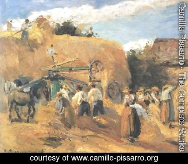 Camille Pissarro - The Threshing Machine