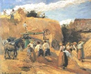 Camille Pissarro - The Threshing Machine
