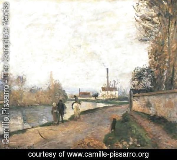 Camille Pissarro - The Oise at Pontoise in Bad Weather