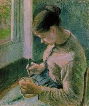 Breakfast, Young Peasant Woman Taking Her Coffee