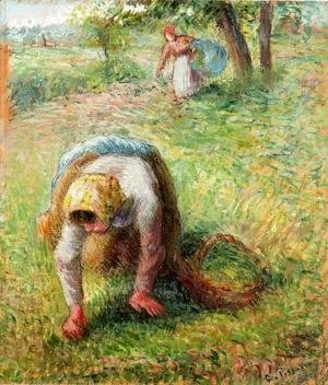 Camille Pissarro - Peasants Gathering Grass