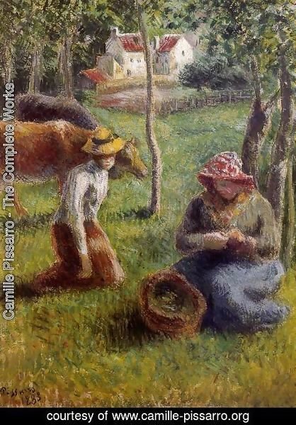 Camille Pissarro - Cowherd