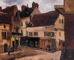 Camille Pissarro - A Square in La Roche-Guyon