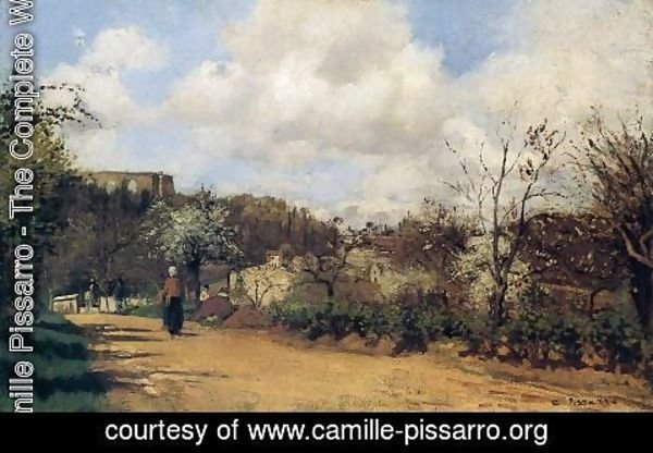 Camille Pissarro - Springtime in Louveciennes