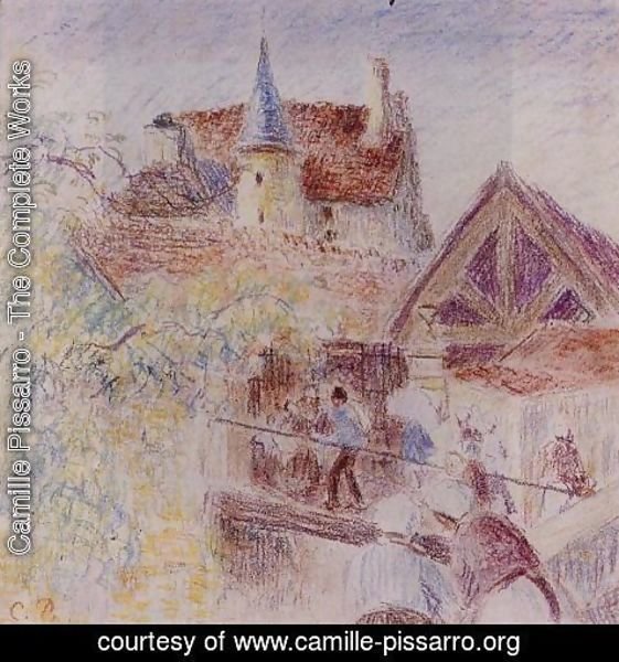 Camille Pissarro - The Farm, Osny