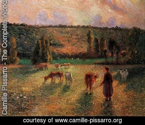 Camille Pissarro - Cowherd at Eragny