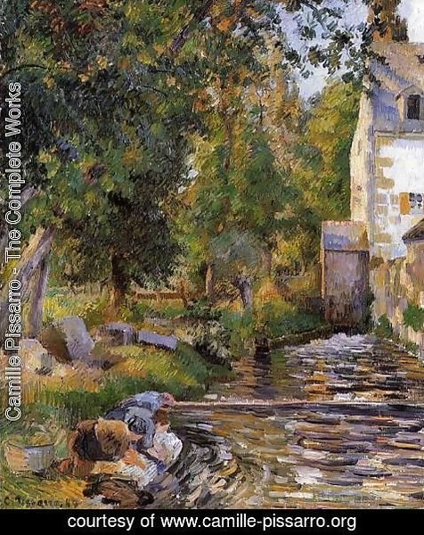 Camille Pissarro - Laundry and Mill at Osny