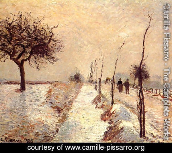 Camille Pissarro - Road at Eragny: Winter