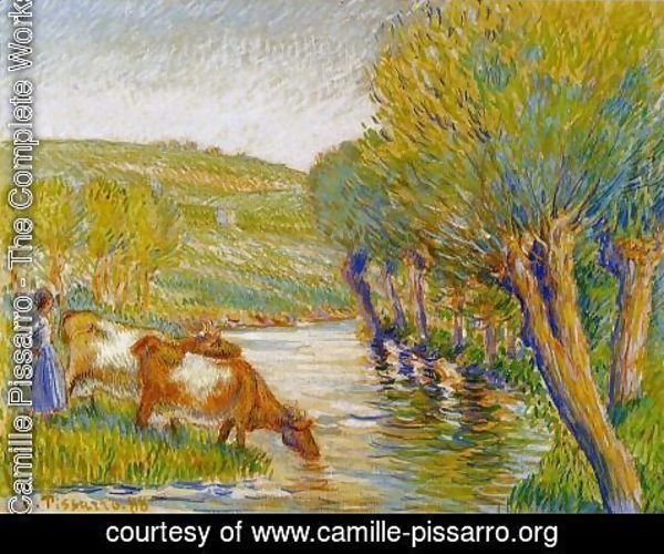 Camille Pissarro - La Riviere aux Saules, Eragny
