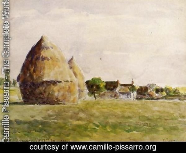 Camille Pissarro - Twilight, Eragny