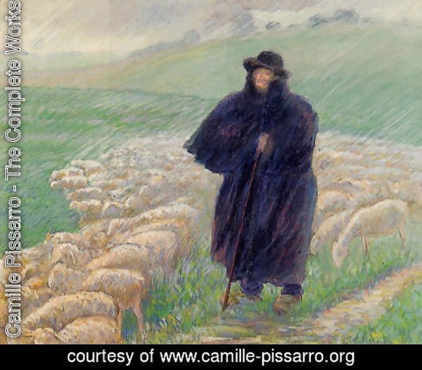 Camille Pissarro - Shepherd in a Downpour