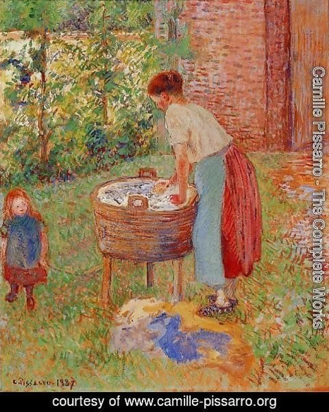 Camille Pissarro - Washerwoman, Eragny