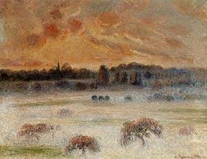 Camille Pissarro - Sunset with Fog, Eragny