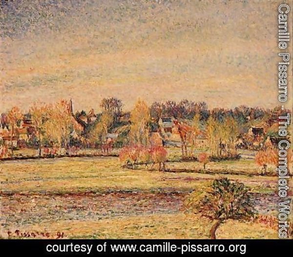 Camille Pissarro - Frost, View fom Bazincourt