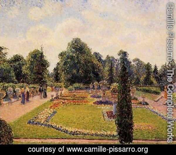 Camille Pissarro - Kew Gardens: Path  between the Pond and the Palm House
