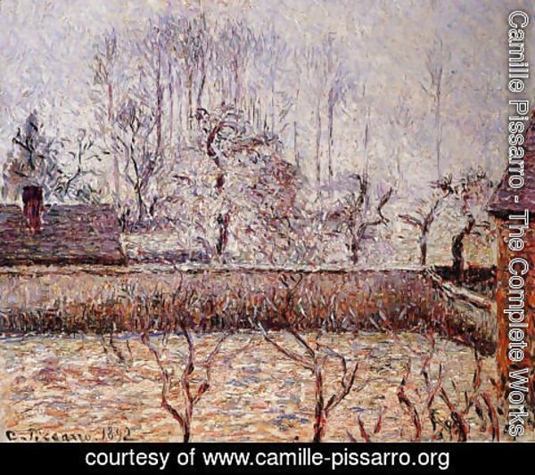 Camille Pissarro - Landscape, Frost and Fog, Eragny