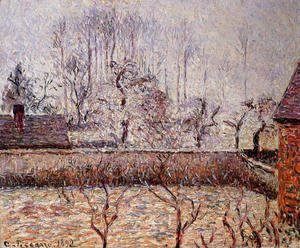 Camille Pissarro - Landscape, Frost and Fog, Eragny